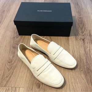 NWT Brand New Club Monaco Kedda white loafers size 7 EU 37